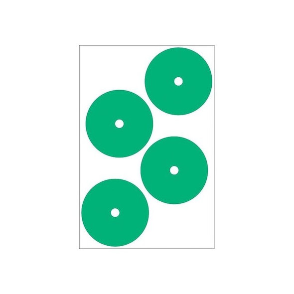 Accuform Gauge Marking Labels,4" dia.,Green,PK4 GML105GN