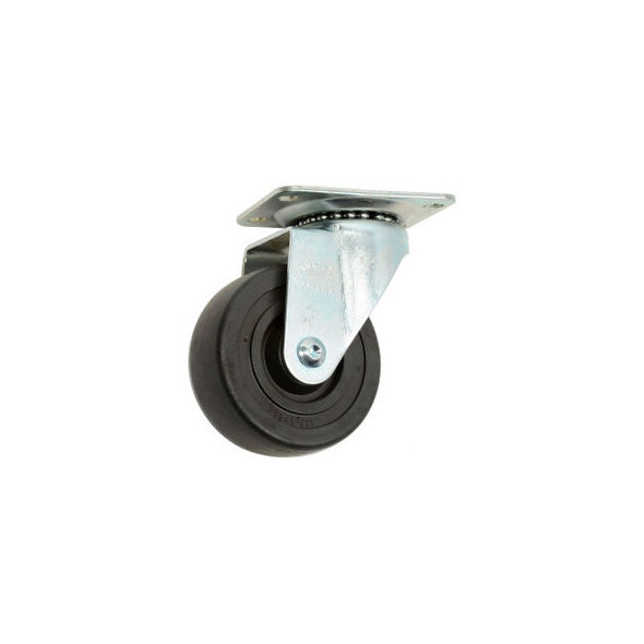 Medium Duty Swivel Plate Caster 3-1/2"" Hard Rubber Wheel 275 Lb. Capacity