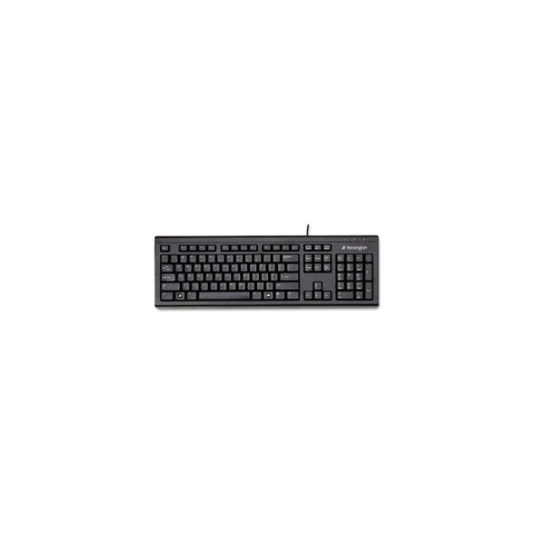 Kensington 64370 Spill-Proof 104-Key Wired Keyboard Black