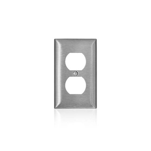 Leviton WallPlate,DuplexOutlet,StainlessSteel SS8-40