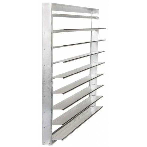 42 in 44.75"H-W Alu Universal Backdraft Dampr, 43 in x 43 in, Aluminum  3HHT2