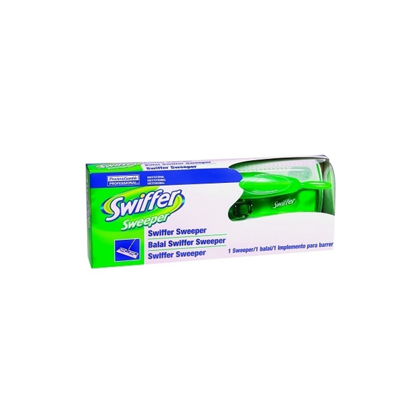 Sweeper Mop, 10 in x 4.8 in White Cloth Head, 46 in Green/White Handle Pack of 3