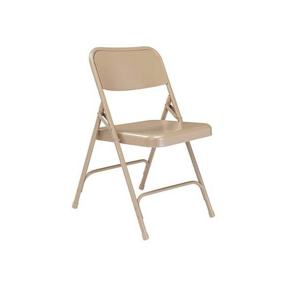 National Public Seating Folding Chair,Beige,18-1/4 In.,PK4 201