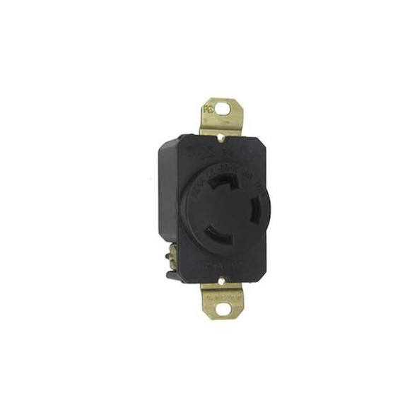 Legrand LockingReceptacle,30A,2hp,125VAC,Black L530R