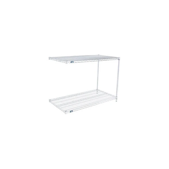 Nexel 2 Shelf Chrome Wire Shelving Unit Add On 72""W x 21""D x 34""H