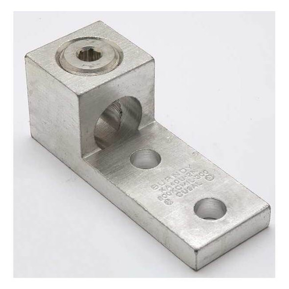 Mechanical Lug, 1000 kcmil Max, 1 Conductor, 2 Hole, 1/2 in Stud, Aluminum