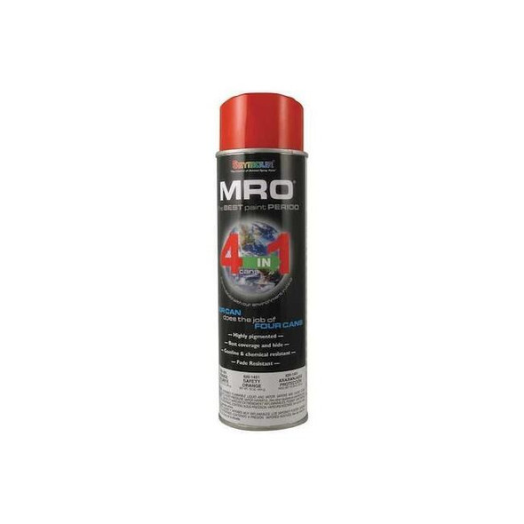 Spray Paint,Safety Orange, Safety Orange, Gloss, Solvent, 16 oz Pack of 6