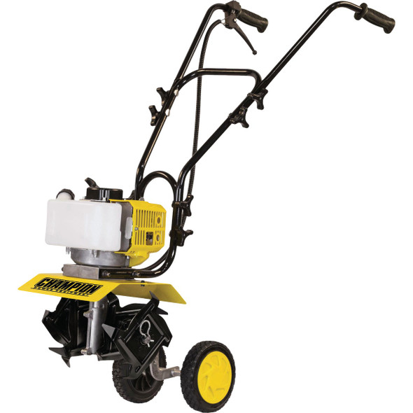 Champion 9.5 In. 43cc 2-Stroke Portable Gas Garden Tiller Cultivator 100882