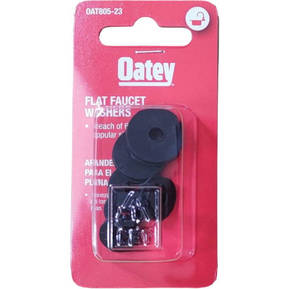Oatey Assorted Black Flat Faucet Washer (6 Ct.) OAT805-23 428983