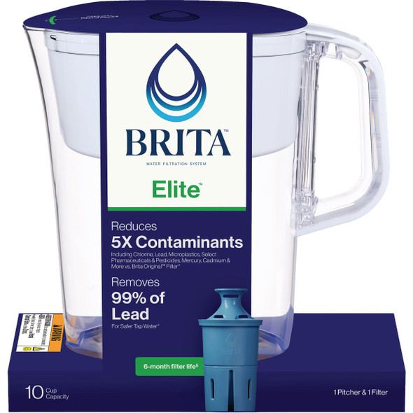 Brita Elite 10-Cup Pitcher with Filter 50688
