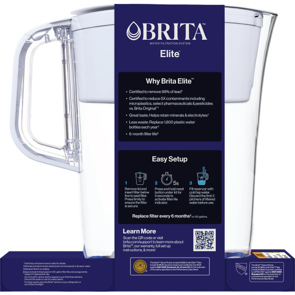 Brita Elite 10-Cup Pitcher with Filter 50688 456674