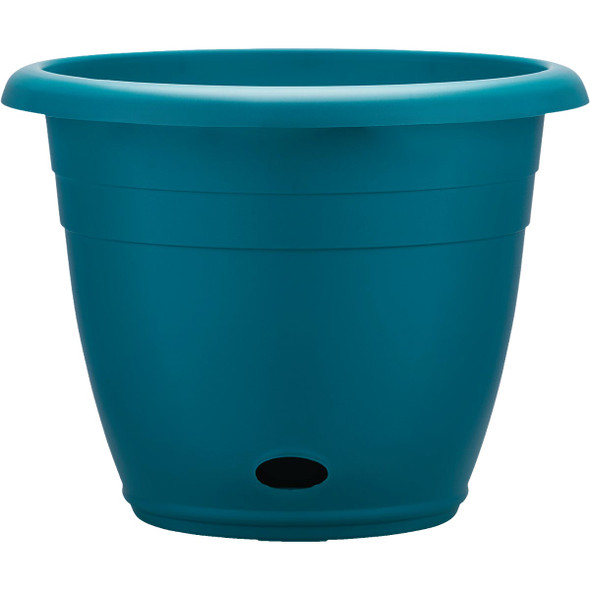 Jackson 13 In. Pewter Teal Self Watering Planter with Saucer JS1310CT