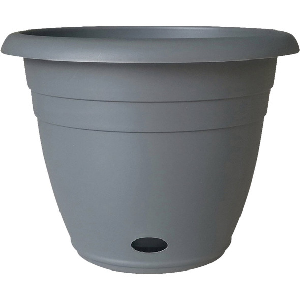 Jackson 8 In. Pewter Gray Self Watering Planter with Saucer JS0810PG