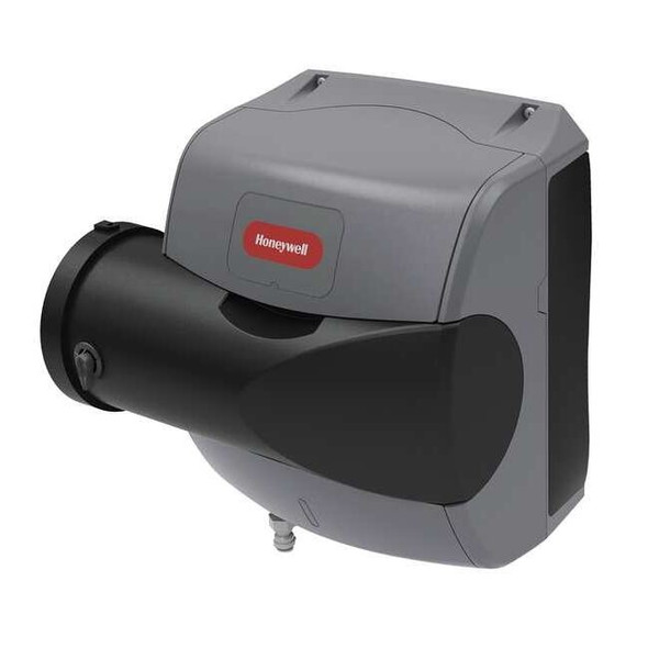 Honeywell Home Furnace Humidifier, 2,000 sq. ft., Drain Bypass, Gray HE100A1000