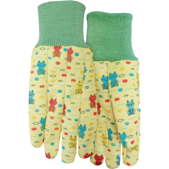 Midwest Gloves & Gear Caterpillar Print Kids Jersey Glove 575K-K-DC-6
