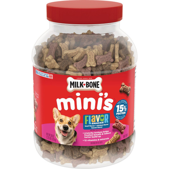 Milk Bone 36 Oz. Flavor Snacks Minis Dog Biscuits 7910077250