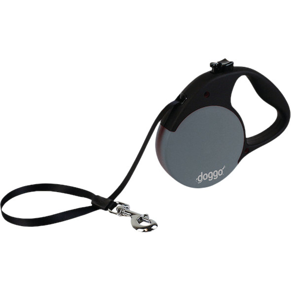 doggo 16 Ft. Everyday Up to 110 Lb. Dog Retractable Leash, Grey DGO RLSH GG LG
