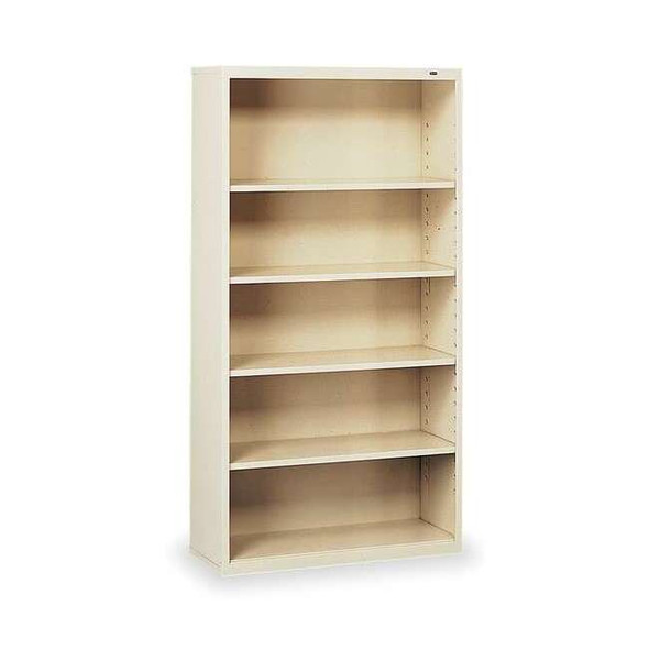 Tennsco 5-Shelf Stationary Bookcase, 66"x34-1/2" Champ/Putty B-66CP