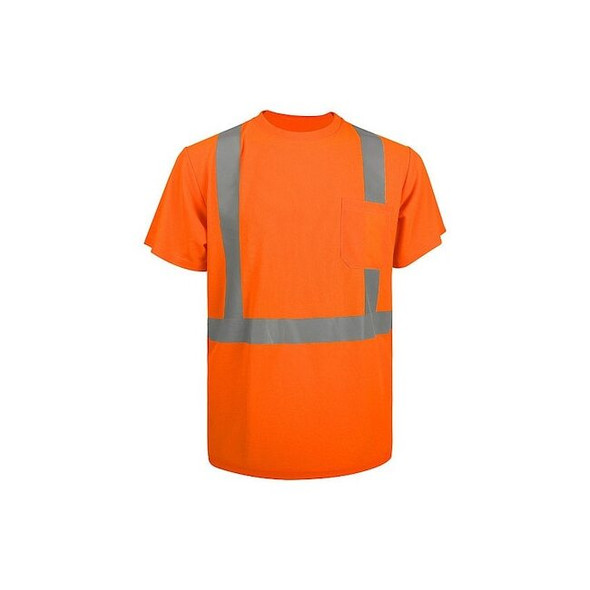 Condor Hi-Vis T-Shirt, 2, R, Polyester, Orange, 5XL 857FN8