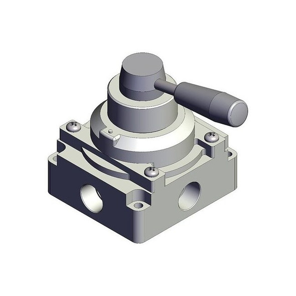 Smc Hand Valve, Exhaust, VH, Three-Position VH401-N04