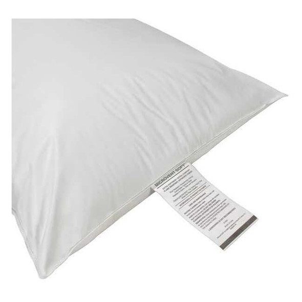 R & R Textile Pillow,Queen,25x18 In.,White X11501
