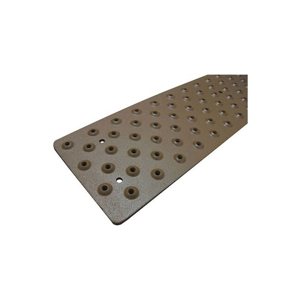 Stair Tread Cover Aluminum Brown, 48 in W x 3/32 in Thick