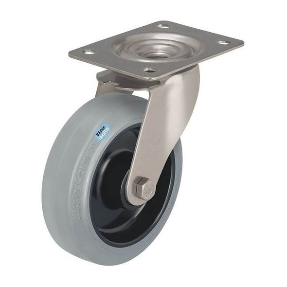 Manufacturer Varies Swivel Plate Caster,Rubber,5 in.,330 lb.A LEX-POEV 125XR-SG
