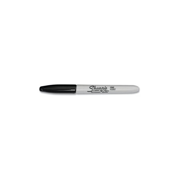 Fine Tip Permanent Marker, Black, Bullet