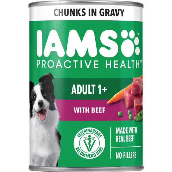 Iams 12.3 Oz. Beef & Vegetables Premium Dog Food 2520