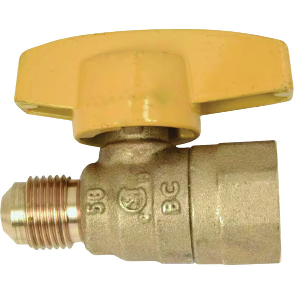BrassCraft 3/8 In. O.D. x 1/2 In. FPT Straight Gas Valve PSSL-12