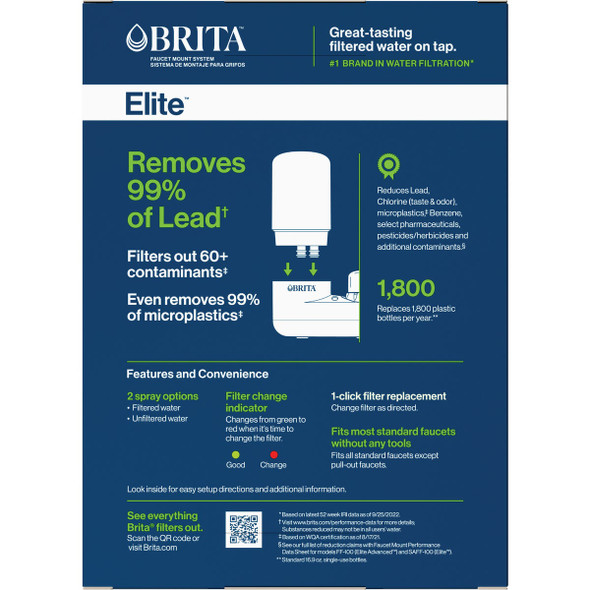 Brita Elite Faucet Filtration System 35214 458462