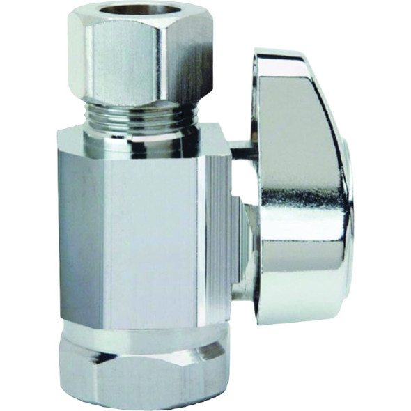 BrassCraft 3/8 In. x 3/8 In. Chrome Straight Stop Valve G2R10X CD