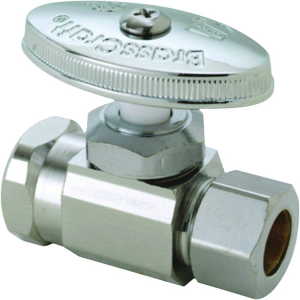 BrassCraft 1/2 In. FIP x 1/2 In. Chrome Straight Stop Valve OR32X CD