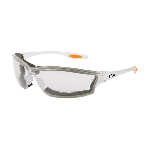 MCR Safety® Law® 3 Eyewear, Clear Frame & Lens, 1/Each