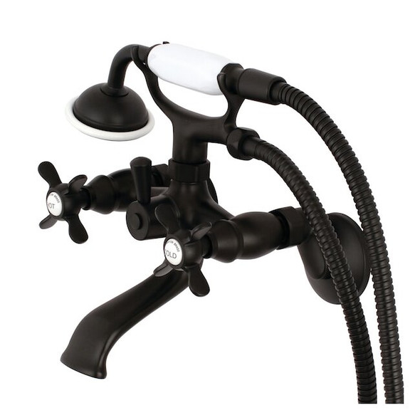 Wall-Mount Clawfoot Tub Faucet, Matte Black, Tub Wall Mount