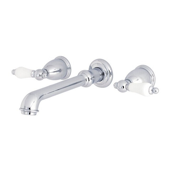 Kingston Brass Roman Tub Faucet, Polished Chrome, Wall Mount KS7021PL