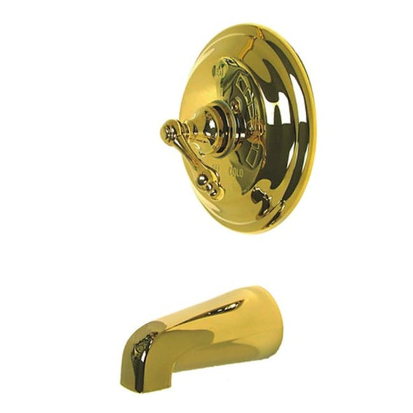 Tub and Shower Faucet, Standard, 2, Wall Mount, Polished Brass