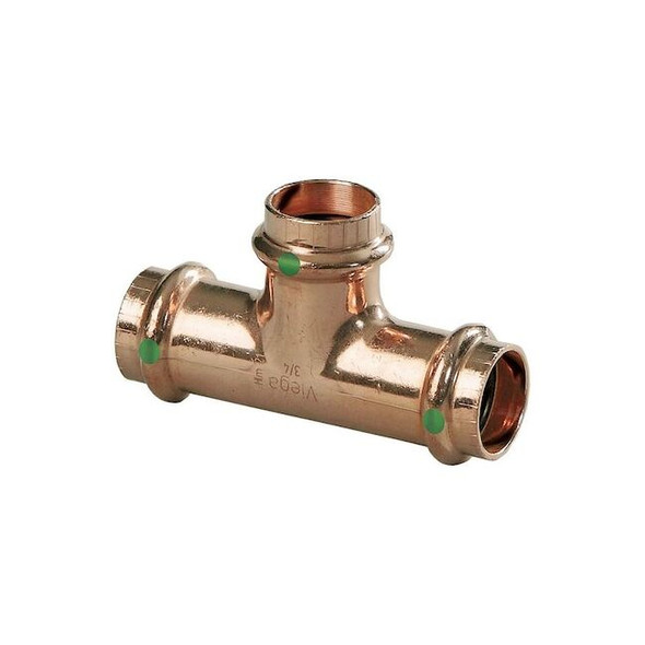 Viega Tee, Copper, Press-fit , 1/2", 1 1/4" 22253