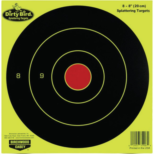 Birchwood Casey Dirty Bird 8 In. Yellow Target (8-Pack) BC-35908