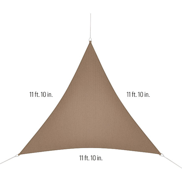 Coolaroo 11 Ft. 10 In. Almond Triangle Shade Sail 472467