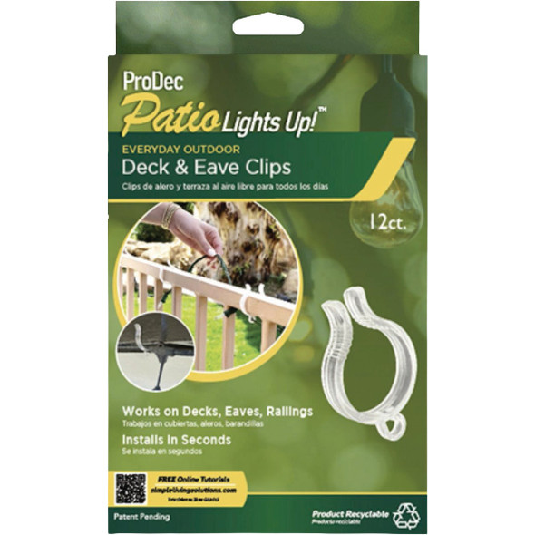 Simple Living Solutions Deck & Eave Clips (12-Pack) 818012