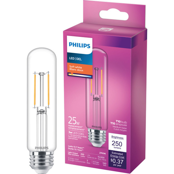 Philips T10 3W E26 SW Clear 615350