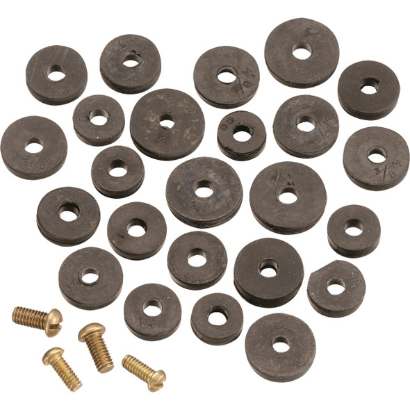 Oatey Assorted Black Flat Faucet Washer (20 Ct.) OAT805-20