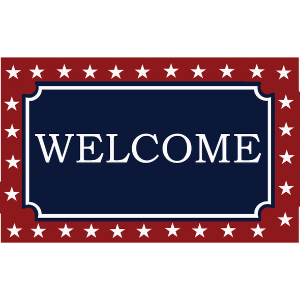 Rockport Premium 18x30 Wlcm Star Doormat VBC1828-AM33