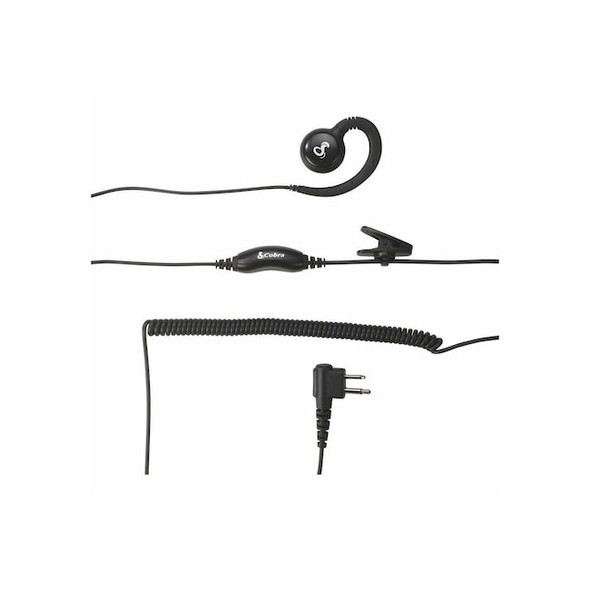 Cobra Electronics Headset,1 Wire,Black 0010099-1