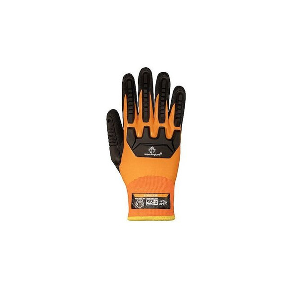 Superior Glove Knit Gloves,XL,Tenactiv,Orange,PR STAGLLXVB-10