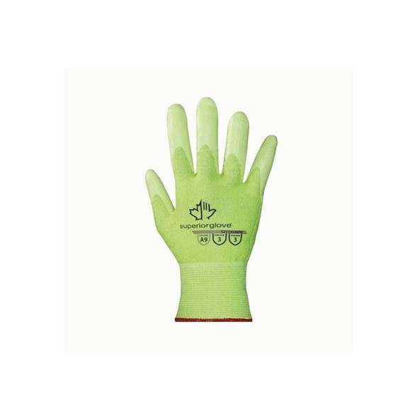 Glove,Tenactiv,Hivis Green,Size 7, Cut Level A9 ,Foam Nitrile ,7 1 PR Pack of 12