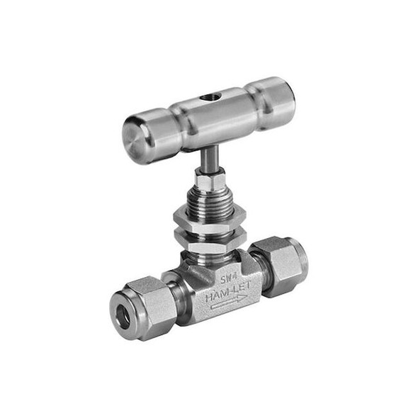 Ham-Let Integral-Bonnet Needle Valve,2 31/100" L H-300U-SS-L-R-1/4-M