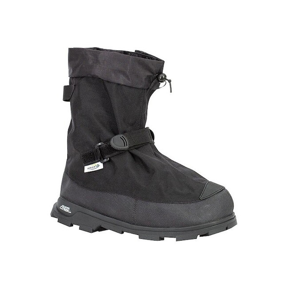 Overshoes, Plain Toe, 11 in Height, Cleated Sole, Black, XL