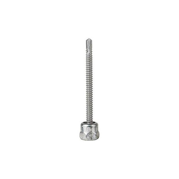 Vertical Rod Anchor, Steel, 1/4 in Size, 3 in L, Steel Zinc Plated, 25 PK